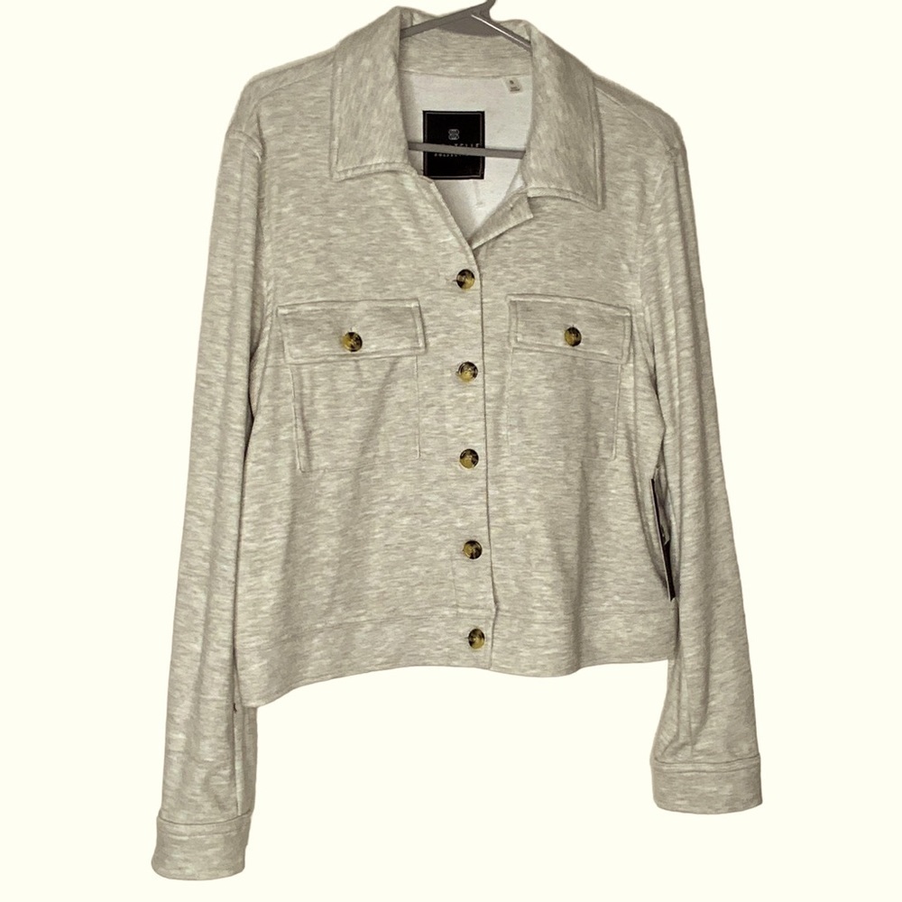 Bagatelle light cream colored sweater with front button closure. Size S NWT